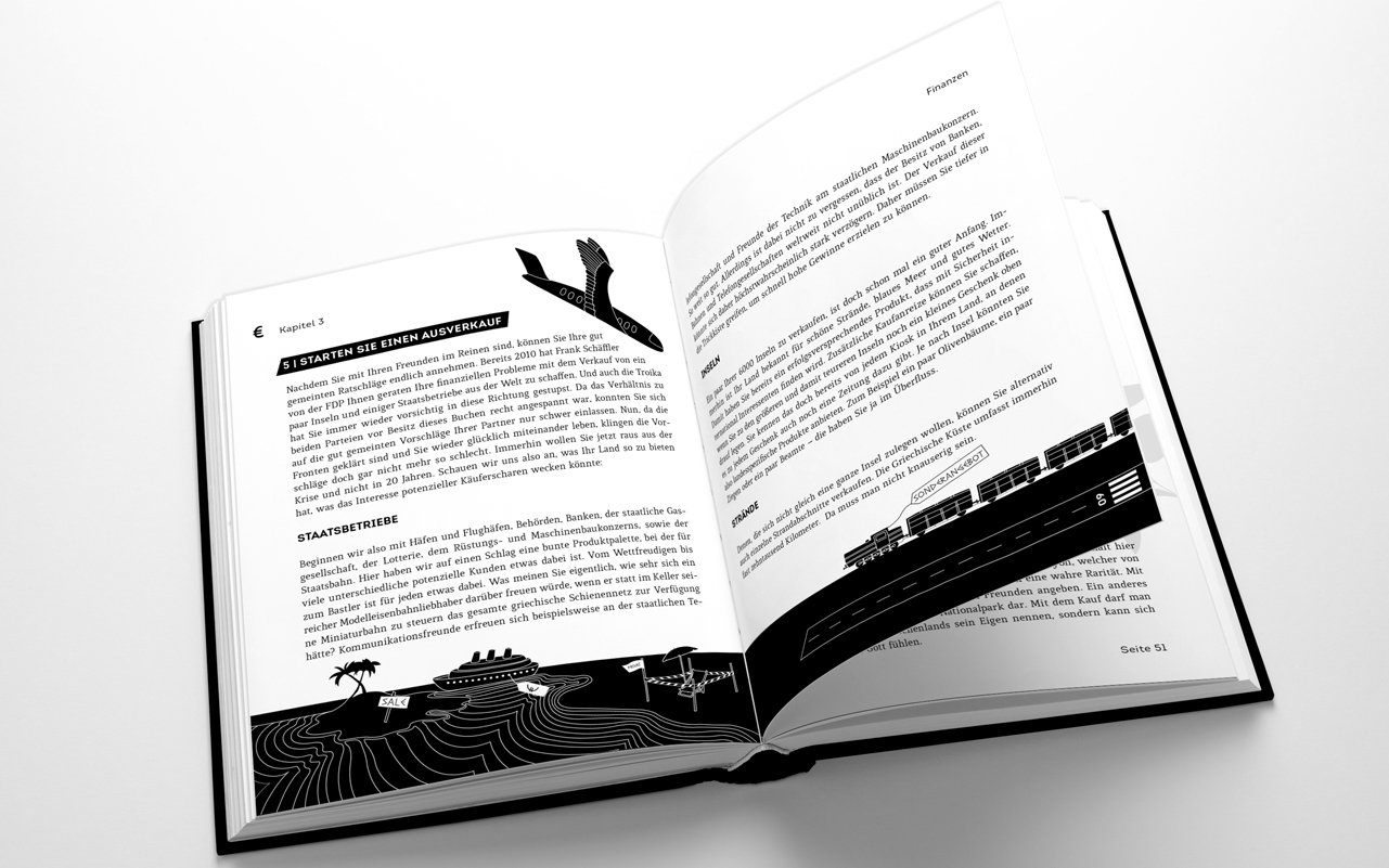 Ausverkauf Griechenland Layout Textgestaltung