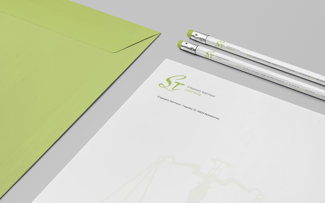 Briefbogen Geschäftsausstattung Design Stergiani Trentsiou