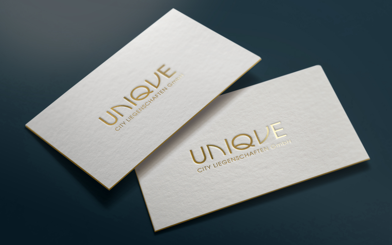 Visitenkarten Design Entwurf Heißfolienprägung gold